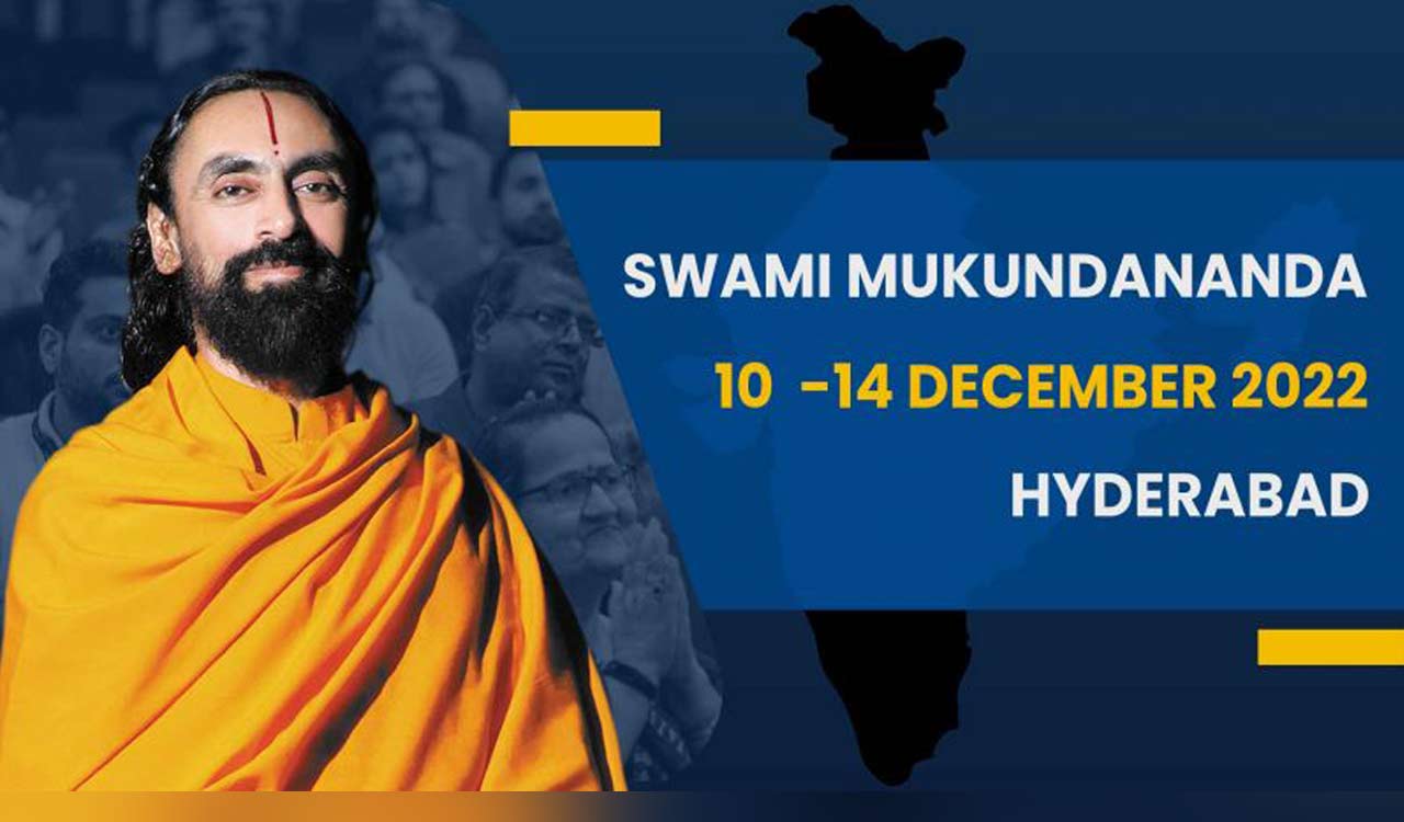 Swami Mukundananda to launch book in Hyderabad and announce 5-day discourse